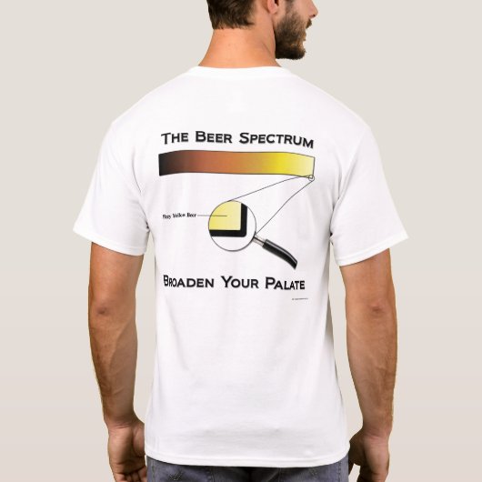 発泡性の黄色いビールワイシャツ Tシャツ (裏面)