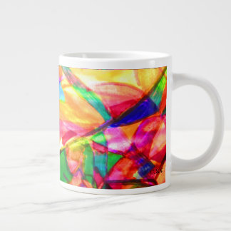 発泡性抽象芸術 ジャンボコーヒーマグカップ