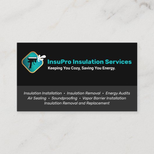 発泡断熱材の請負業者インストーラー 名刺 (正面)