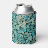 発泡缶クーラーの青い小石 缶クーラー (缶正面)