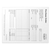 発注書テンプレート | 中小企業向けフォーム ノートパッド (正面)