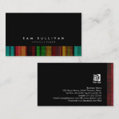 発注者の技能審ティール(緑がかった色)グランジ業務 名刺 (正面/裏面)