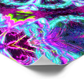 発火エイリアン脳v1カラフルパターンparediolia ポスター (角)