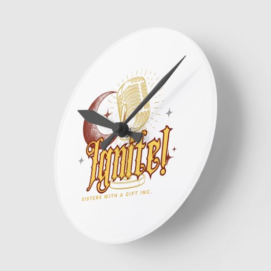 発火!ブランドマーチバイスワッグ株式会社 ラウンド壁時計 (傾斜)