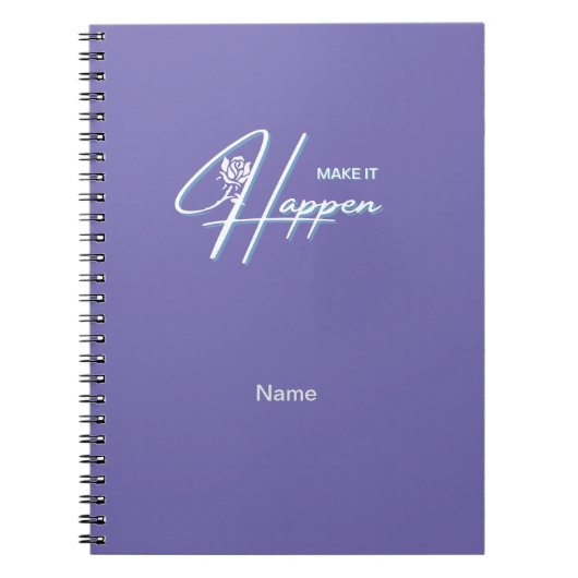 発生させるやる気を起こさせる引用文デザイン ノートブック (正面)