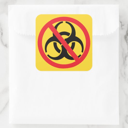 発生根絶記号 スクエアシール (バッグ)