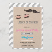 発疹または州の性別が招待を明らかにする 招待状 (正面/裏面)