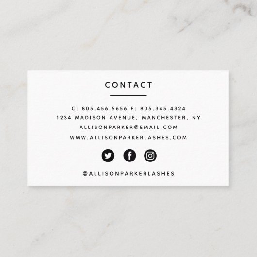 「発疹」 名刺 (裏面)