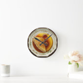 発育焼いたの悪い皿に出されるパンケーキ ラウンド壁時計 (ホーム)