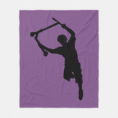 発育阻害のスクーターのチャンピオンはシルエットの芸術を遊ばします フリースブランケット (正面)