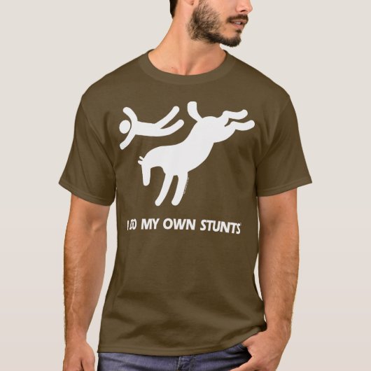 発育阻害-おもしろいな強く反対する馬 Tシャツ (正面)