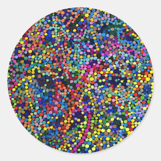 発色性キネスタシウムシサイケデリックステッカー ラウンドシール (正面)