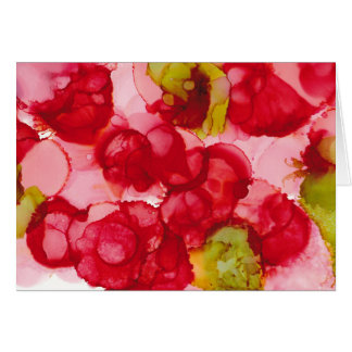 "発芽の赤" -アルコールインク芸術のプリント