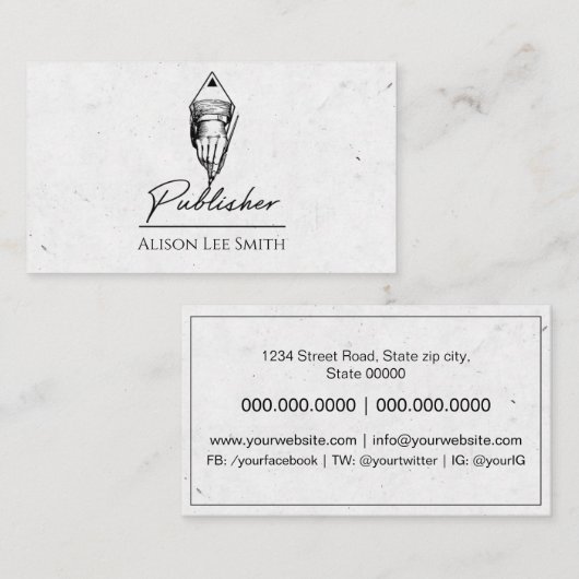 発行元 名刺 (正面/裏面)