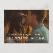 発表が待ち遠し結婚かった ポストカード (正面)