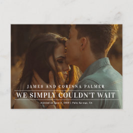 発表が待ち遠し結婚かった ポストカード