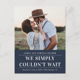 発表が待ち遠し結婚かった ポストカード