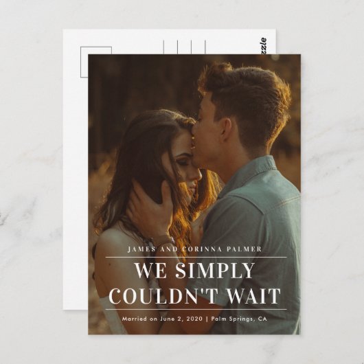 発表が待ち遠し結婚かった ポストカード (正面/裏面)