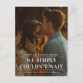 発表が待ち遠し結婚かった ポストカード (正面)