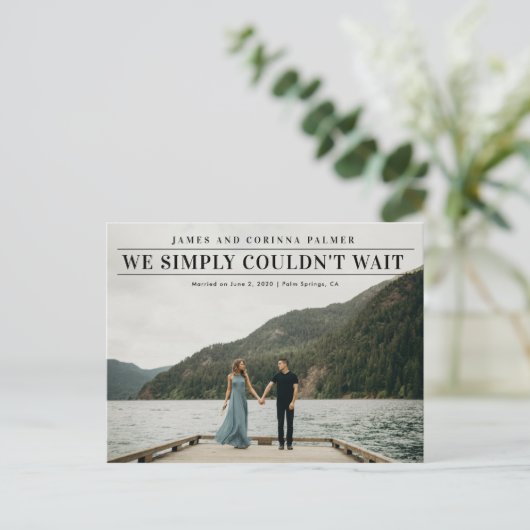 発表が待ち遠し結婚かった ポストカード (スタンド正面)