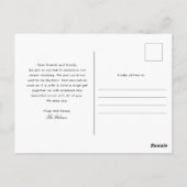 発表が待ち遠し結婚かった ポストカード (裏面)