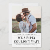 発表が待ち遠し結婚かった 招待状 (正面)