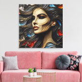 発表された傲慢 – AI Again キャンバスプリント (インサイチュ (リビング))