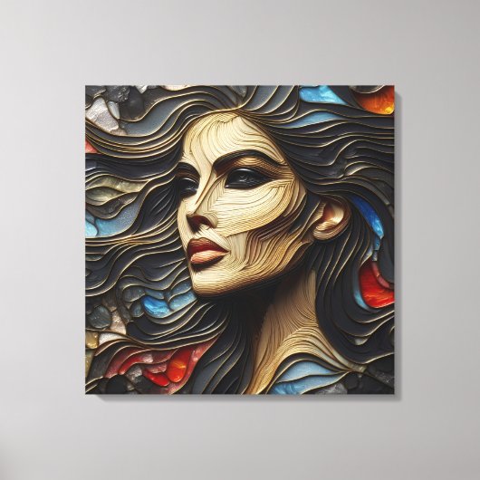 発表された傲慢 – AI Again キャンバスプリント (正面)