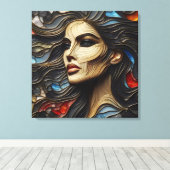 発表された傲慢 – AI Again キャンバスプリント (インサイチュ (ウッドフロア))