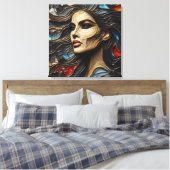 発表された傲慢 – AI Again キャンバスプリント (インサイチュ (寝室))