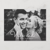 発表し結婚た 案内ポストカード (正面)