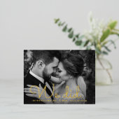 発表し結婚た 箔シーズンポストカード (立ち正面)