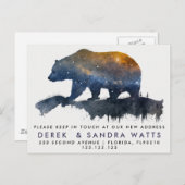 発表に先立って移転した住所の変更 案内ポストカード (正面/裏面)