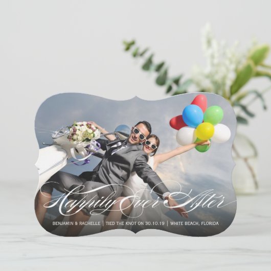 発表の後結婚ずっと幸せに 案内状 (スタンド正面)