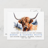 発表の牛を移動したアドレスの変更 案内ポストカード (正面/裏面)