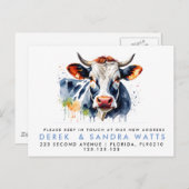 発表の牛を移動したアドレスの変更 案内ポストカード (正面/裏面)