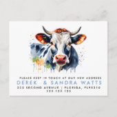 発表の牛を移動したアドレスの変更 案内ポストカード (正面)