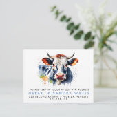 発表の牛を移動したアドレスの変更 案内ポストカード (スタンド正面)