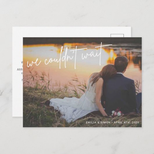 発表はがきを待結婚てなかった 案内ポストカード (正面/裏面)