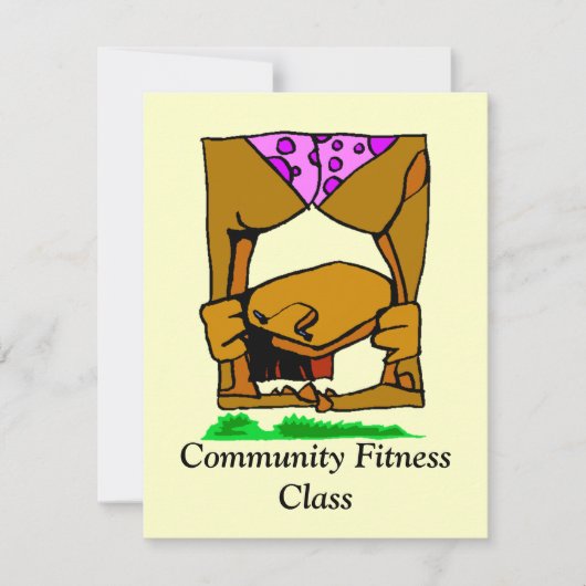 発表はフィットネスの好気性のクラスを発表します 招待状 (正面)
