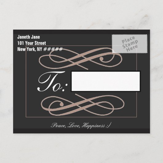 発表を予定している 案内ポストカード (裏面)