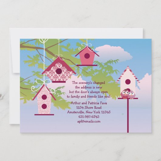 発表を動かすぶら下がったな鳥の家 案内状 (正面)