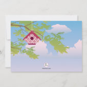 発表を動かすぶら下がったな鳥の家 案内状 (裏面)