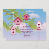 発表を動かすぶら下がったな鳥の家 案内状 (正面/裏面)