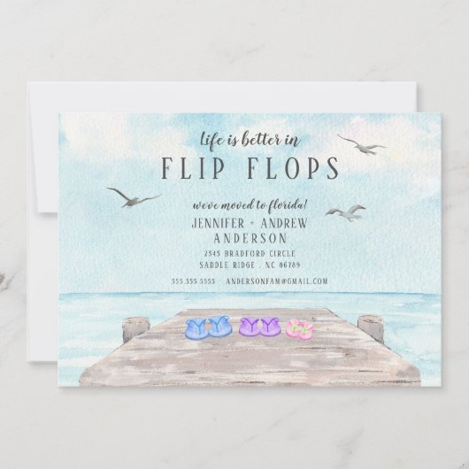 発表を動かすビーチサンダルは人生が良い 招待状 (正面)