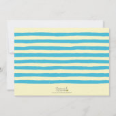 発表を動かすピンクおよび青い引っ越しました 案内状 (裏面)