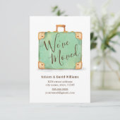 発表を動かすヴィンテージのスーツケースの引っ越しました 案内状 (スタンド正面)