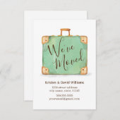 発表を動かすヴィンテージのスーツケースの引っ越しました 案内状 (正面/裏面)