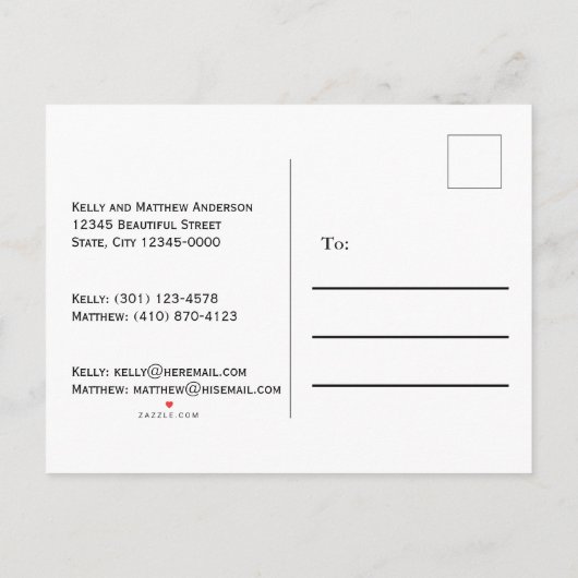 発表を動かす白く、フェイクな金ゴールド 案内ポストカード (裏面)