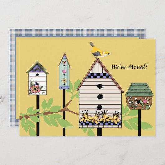 発表を動かす色彩の鮮やかな巣箱 案内状 (正面/裏面)